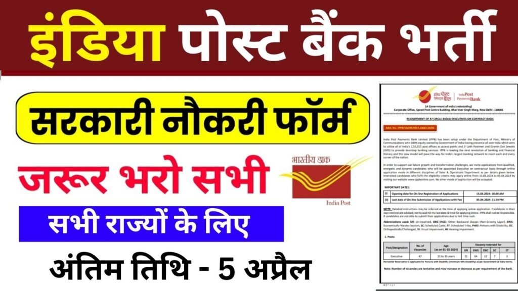 India Post Bank Vacancy